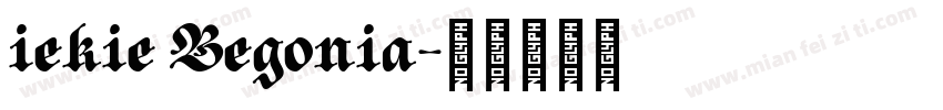 iekie Begonia字体转换